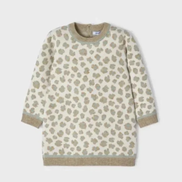 Mayoral Knit Leopard Dress (size 12M) NWT - Picture 2 of 8